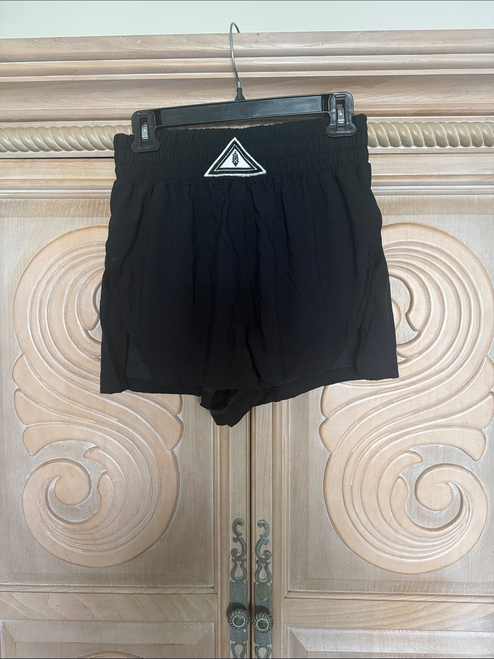 FP Movement by Free People Black Athletic Shorts with Logo Patch
